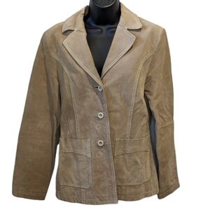 VINTAGE Sears tan suede fitted jacket small